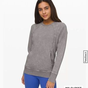 Washed dark chrome scuba crew lululemon jacket. Worn once